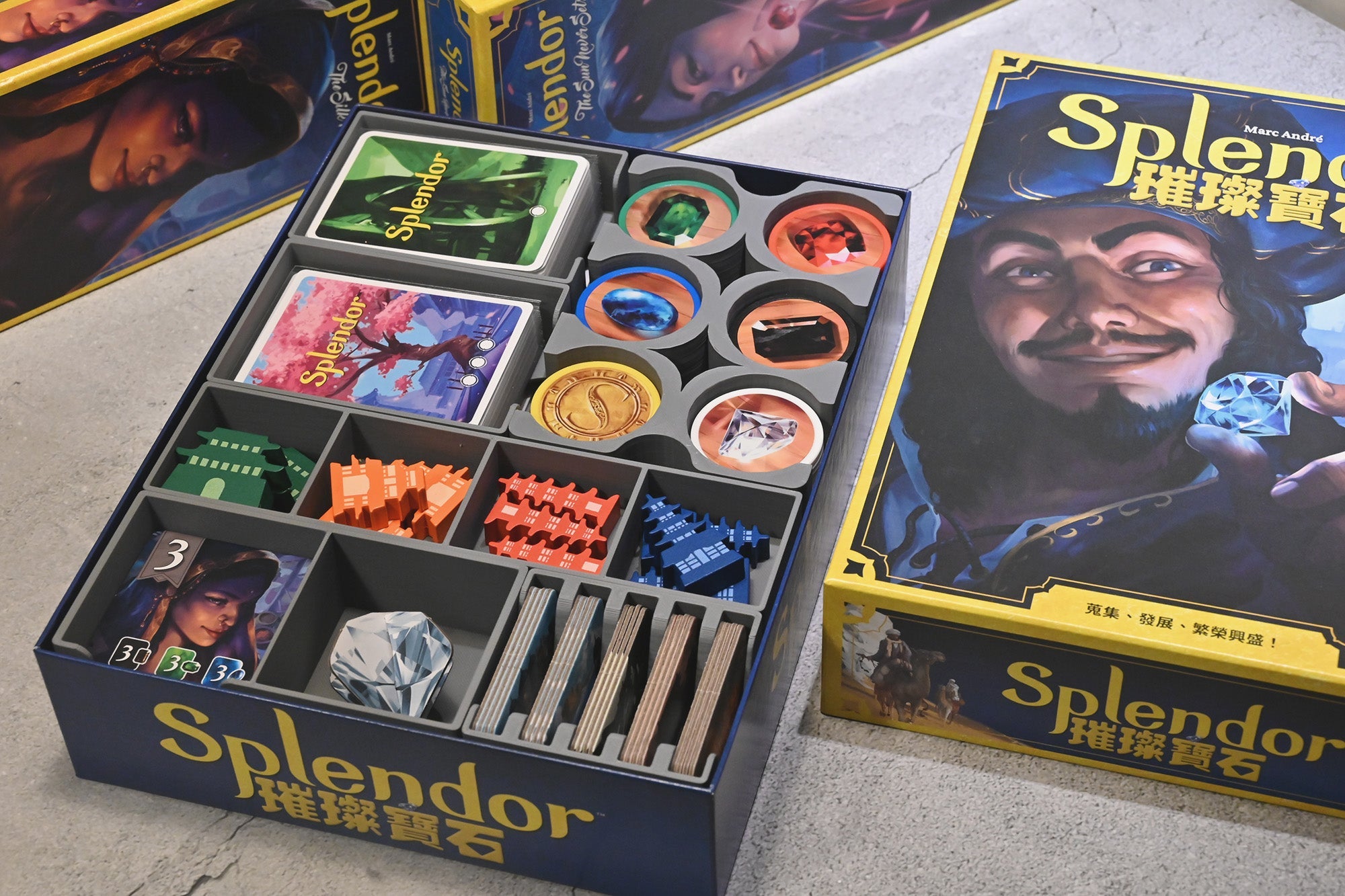 璀璨寶石 Splendor 烏鴉盒子3D桌遊收納盒 盒面