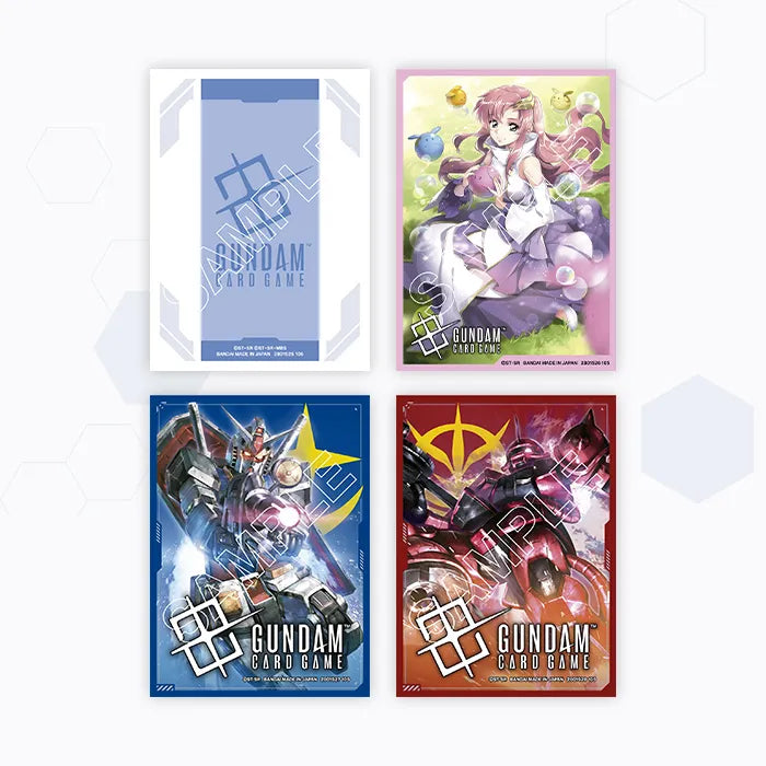 高達卡牌遊戲 官方卡套 01（高達卡牌遊戲 LOGO、洋溢的慈愛、高達・EFSF、夏亞專用渣古Ⅱ・吉翁）