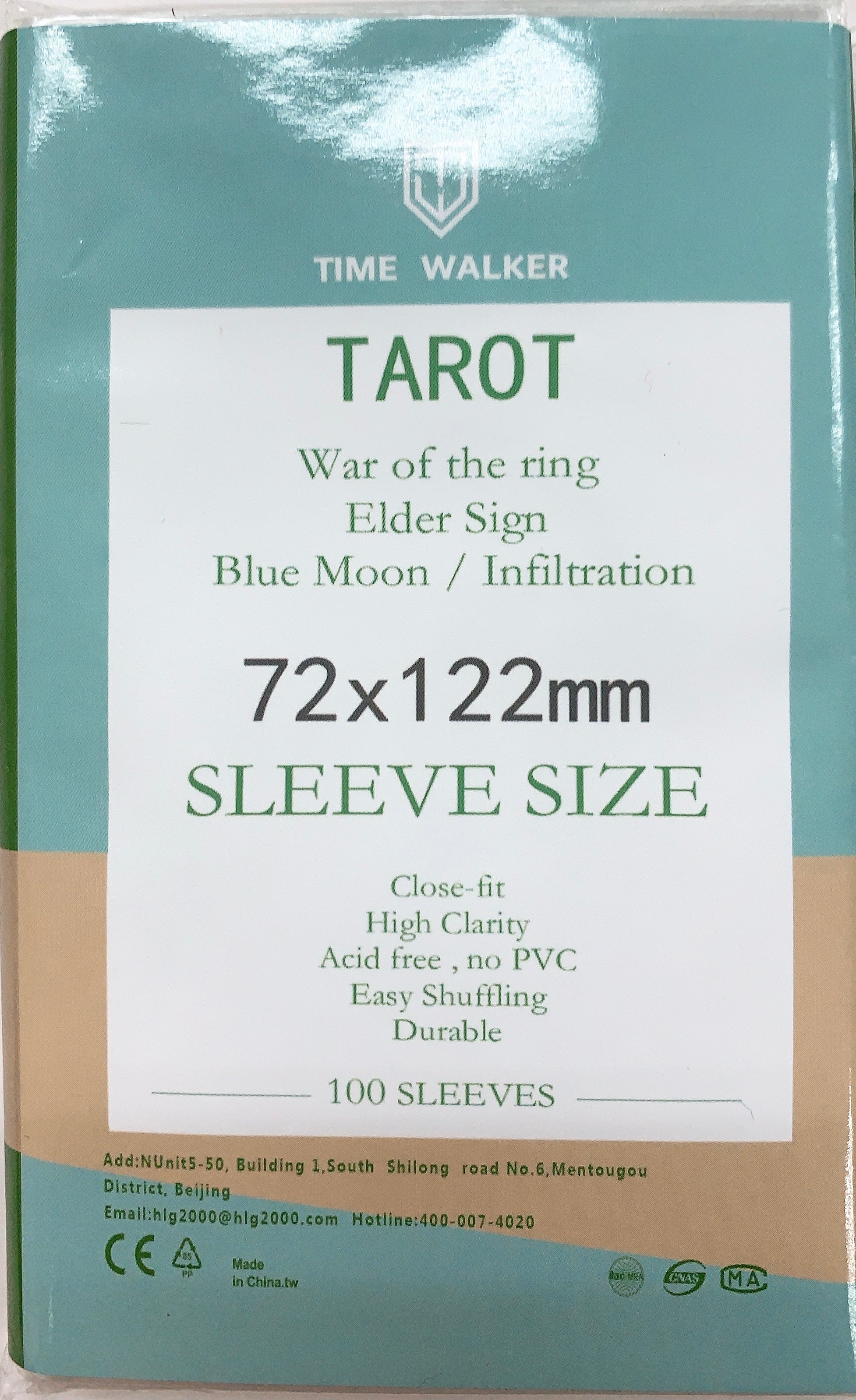 TW Sleeve 72X122mm - 100/pack - TW 卡套 72x122mm - 100/包 - [GoodMoveBG]
