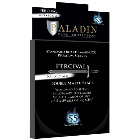 Paladin Sleeves Percival 63.5 × 89 mm Double Matte Black - [GoodMoveBG]