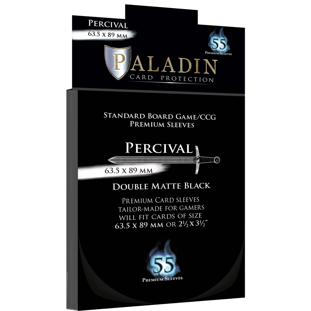 Paladin Sleeves Percival 63.5 × 89 mm Double Matte Black - [GoodMoveBG]
