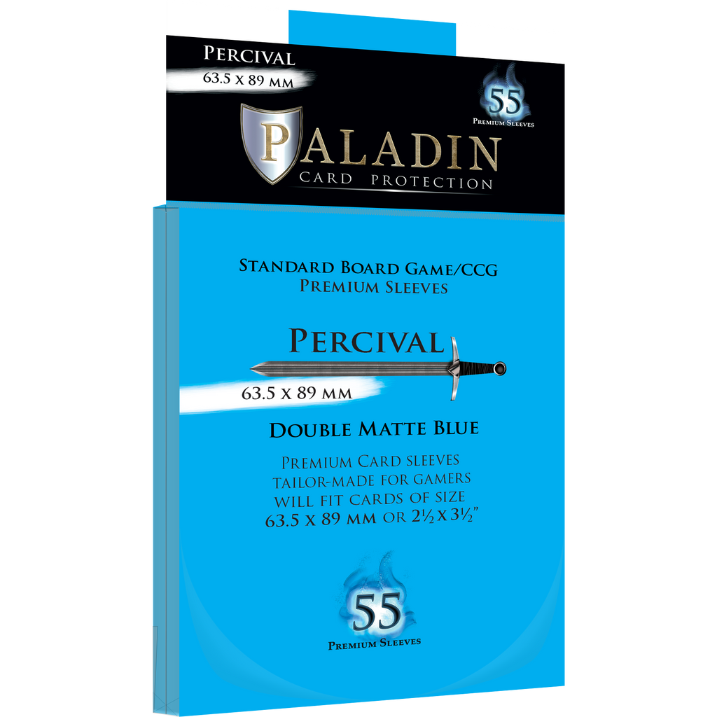 Paladin Sleeves Percival 63.5 × 89 mm Double Matte Blue - [GoodMoveBG]