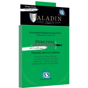 Paladin Sleeves - Thaddeus (130x195mm) Paladin Sleeves Percival 63.5 89 mm  Double Matte Green
