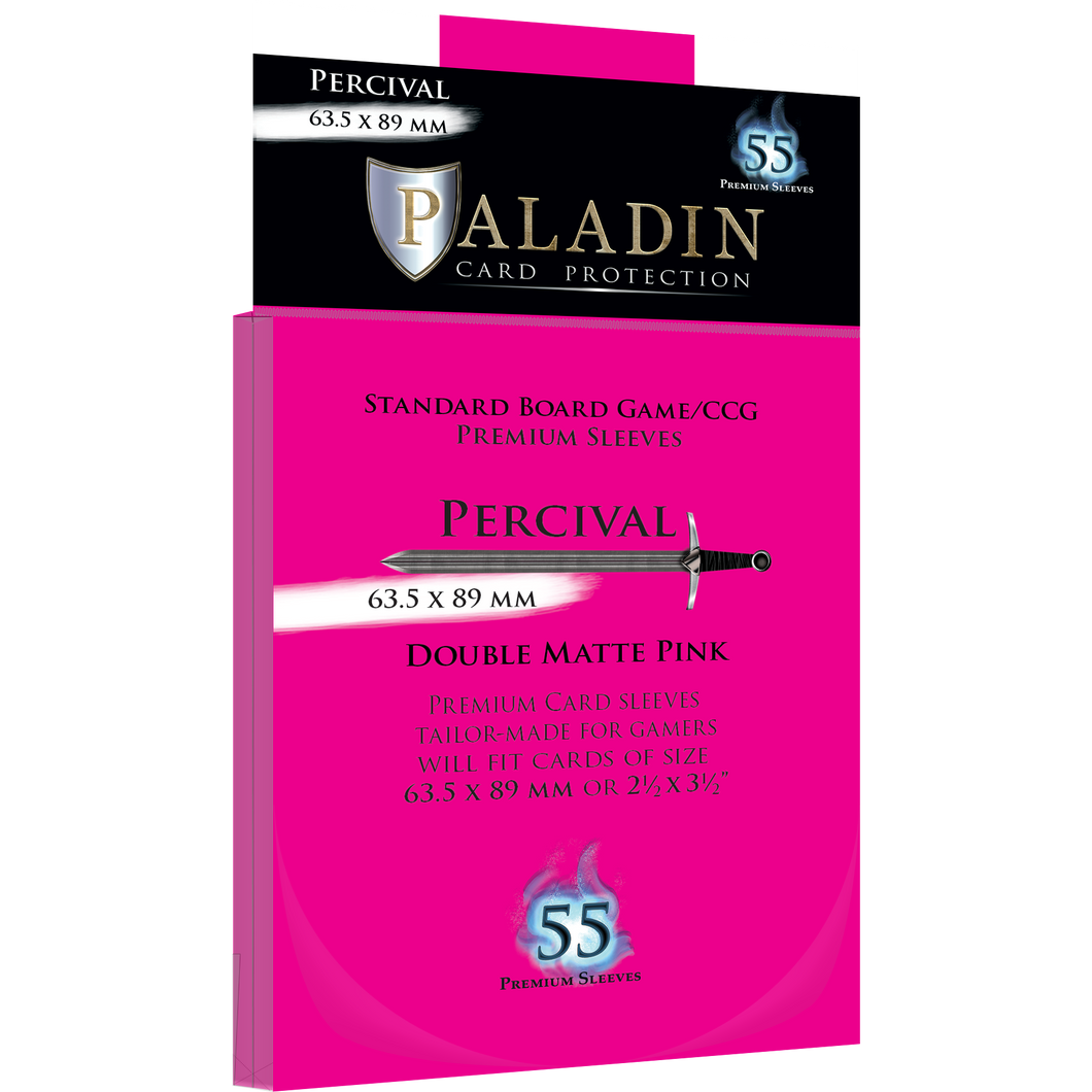 Paladin Sleeves Percival 63.5 × 89 mm  Double Matte Pink - [GoodMoveBG]