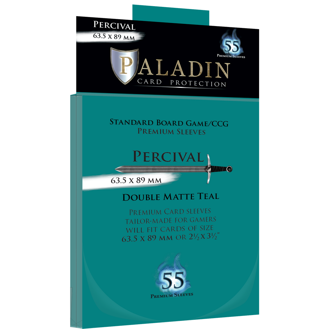 Paladin Sleeves Percival 63.5 × 89 mm Double Matte Teal - [GoodMoveBG]