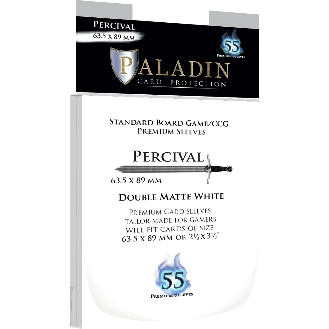 Paladin Sleeves Percival 63.5 × 89mm Double Matte White - [GoodMoveBG]