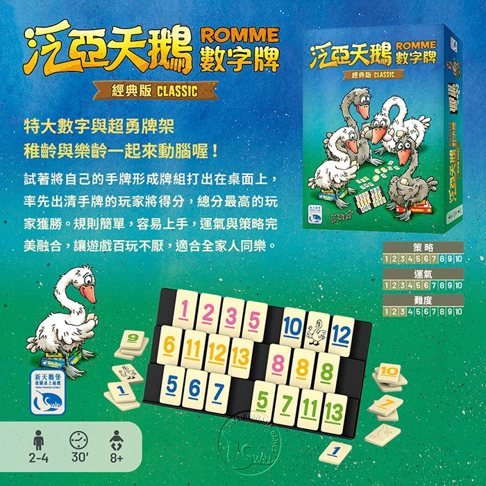 Romme Classic - 泛亞天鵝數字牌 - [GoodMoveBG]