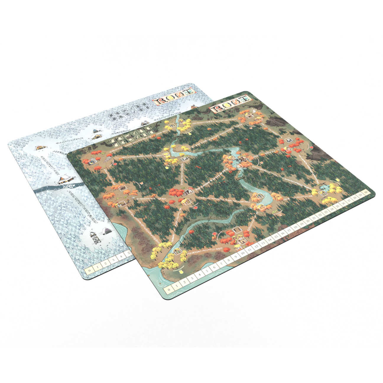 Root: Playmat Fall/Winter - 茂林源記：秋冬雙面地圖遊戲墊 - [GoodMoveBG]