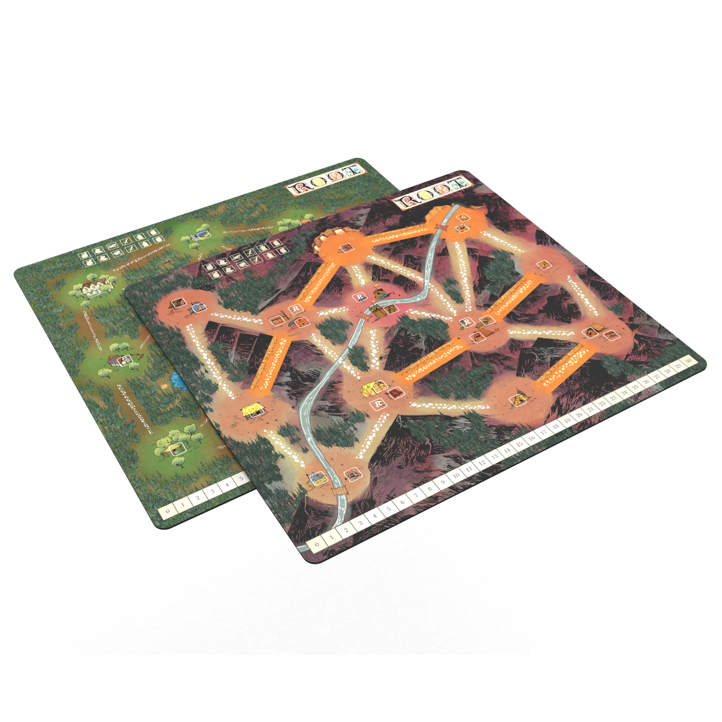 Root: Playmat Mountain/Lake - 茂林源記：山湖雙面地圖遊戲墊 - [GoodMoveBG]