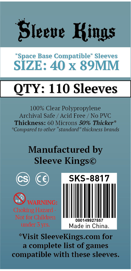 SK Sleeve 40x89mm - 110/pack  - SK 卡套 40x89mm  - 110/包 - [GoodMoveBG]