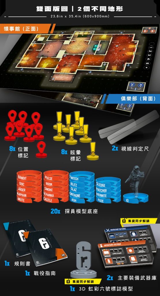 Rainbow 6: Siege - The Board Game (KS) - 虹彩六號: 圍攻行動基礎 (繁中版) - [GoodMoveBG]