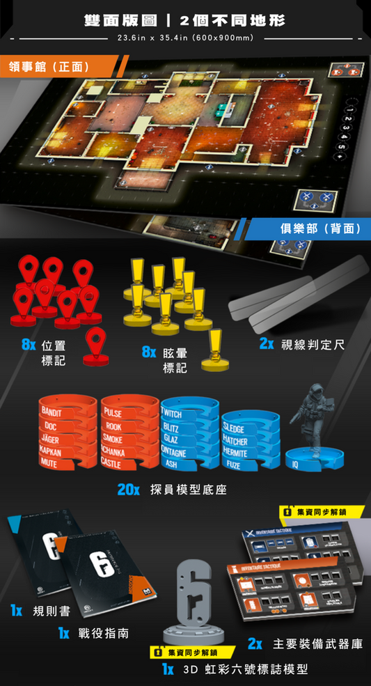 Rainbow 6: Siege - The Board Game (KS) - 虹彩六號: 圍攻行動基礎 (繁中版) - [GoodMoveBG]